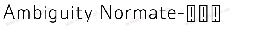 Ambiguity Normate字体转换